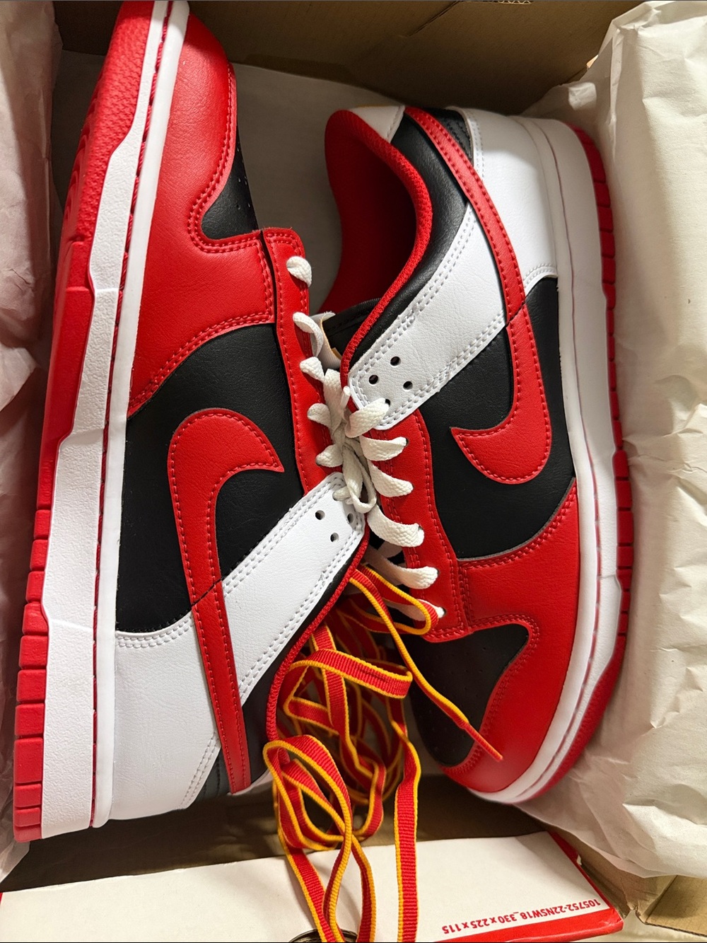 Red White Black Low-Top Sneakers